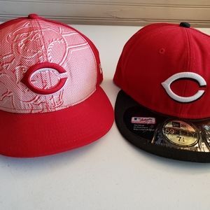 2 Cincinnati Baseball fitted hats